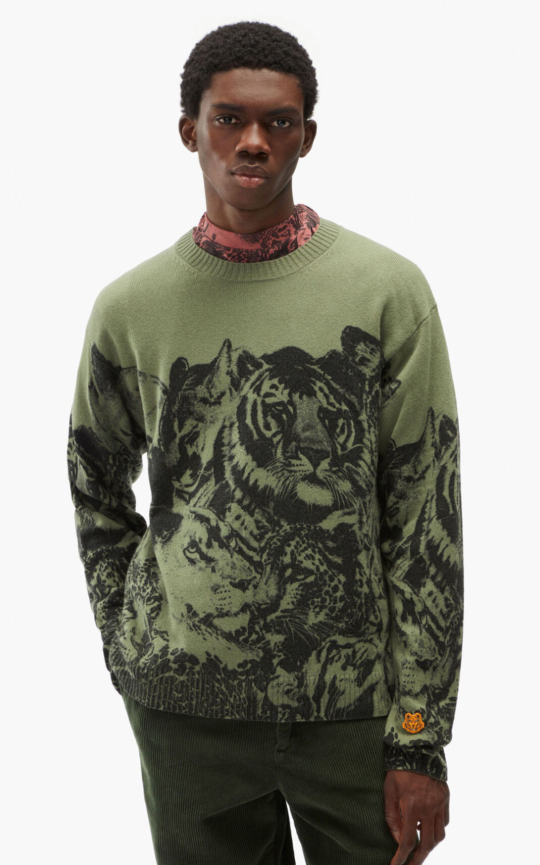 Jerseys Kenzo Wildtigers loose wool Hombre Verde Claro - SKU.9018084